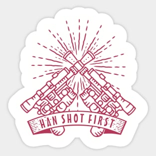 Han Shot First Sticker